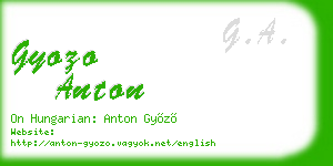 gyozo anton business card